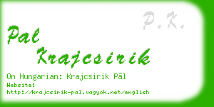 pal krajcsirik business card
